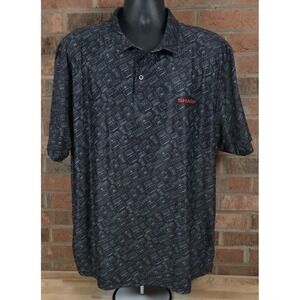 Fore Fathers Golf Sharp Old Tech Patterned Mens Polo Shirt Size 2XL